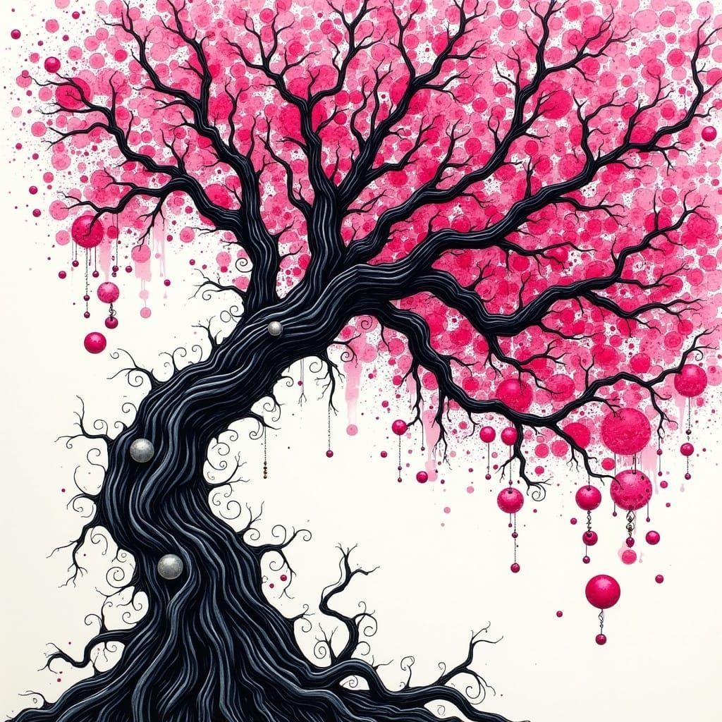 Twisted Ink Sakura Tree