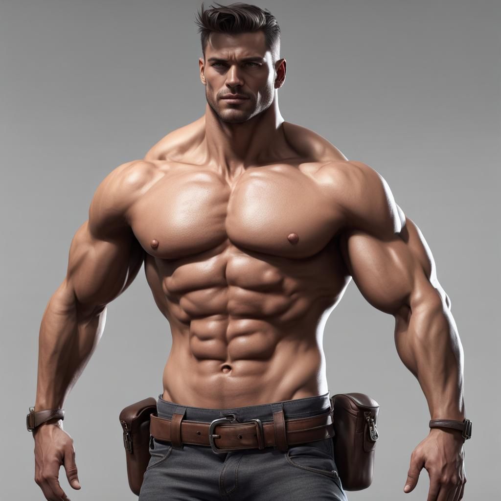 Hot man with huge abs - AI Generated Artwork - NightCafe Creator