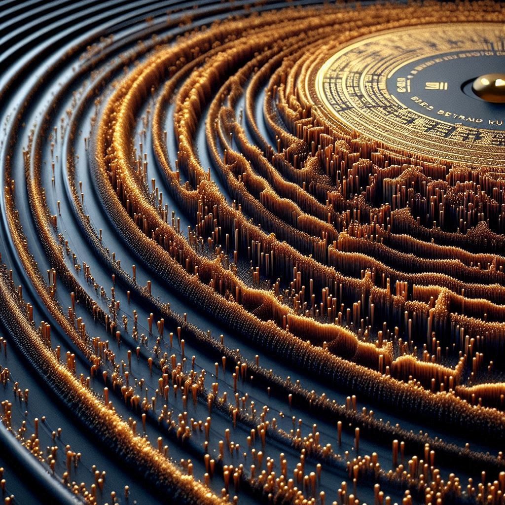 Macro vue of surreal disc.