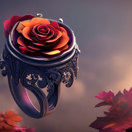 An autumn rose ring