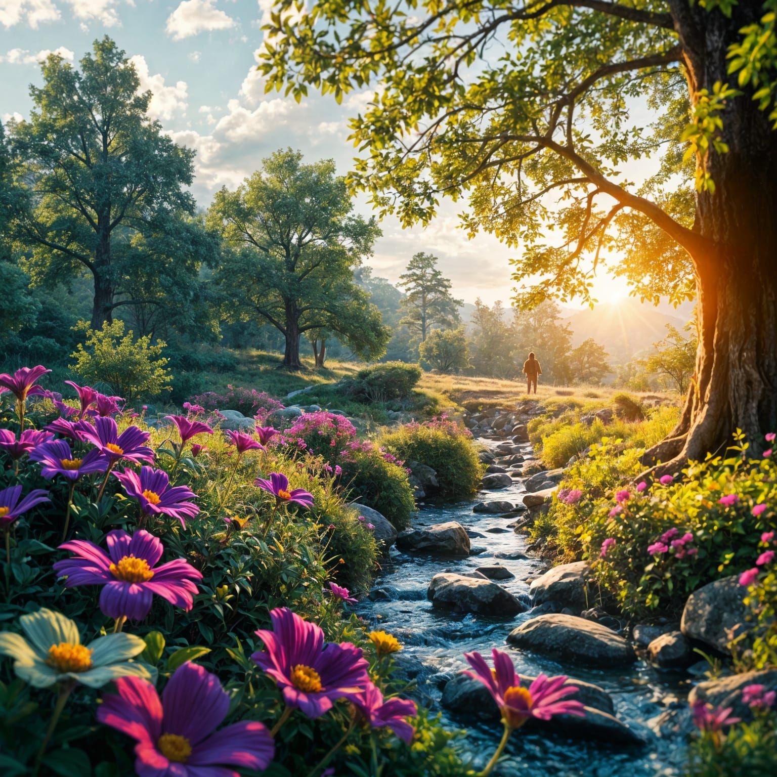 World in Hyper-Realistic Focus, Framed within Soft Bokeh
