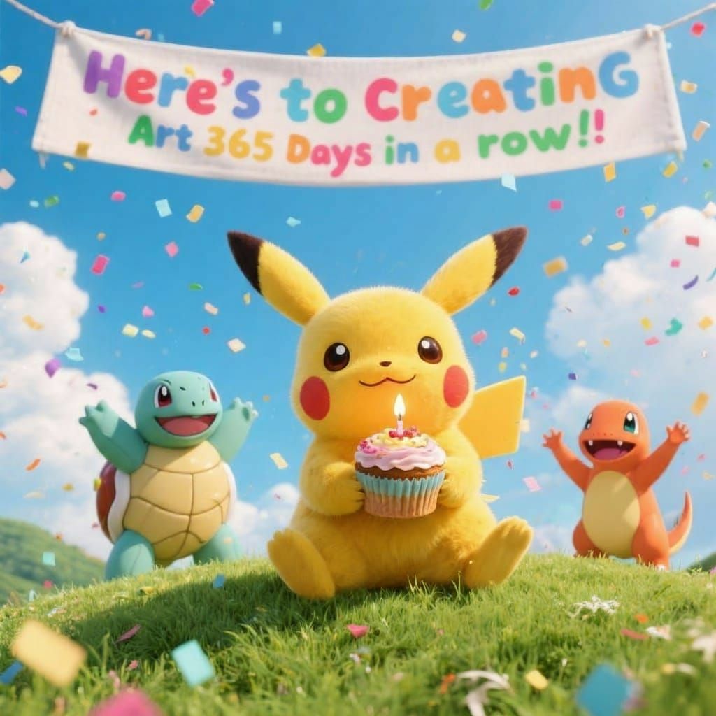 Here's to creating art 365 days in a row!