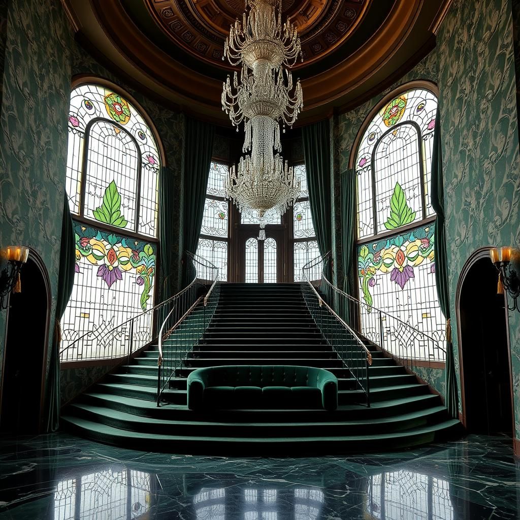 The grand Art-deco entrance