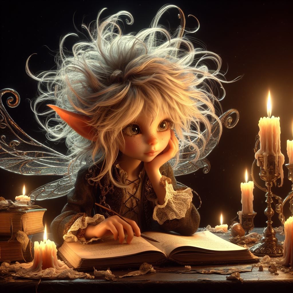 Pixie Reading About Pixie Magic