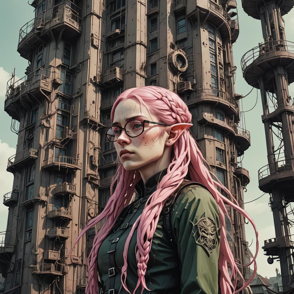 Tomer Hanuka~ H.R Giger  ~ Junji Ito~  Beautiful Elf posing ...