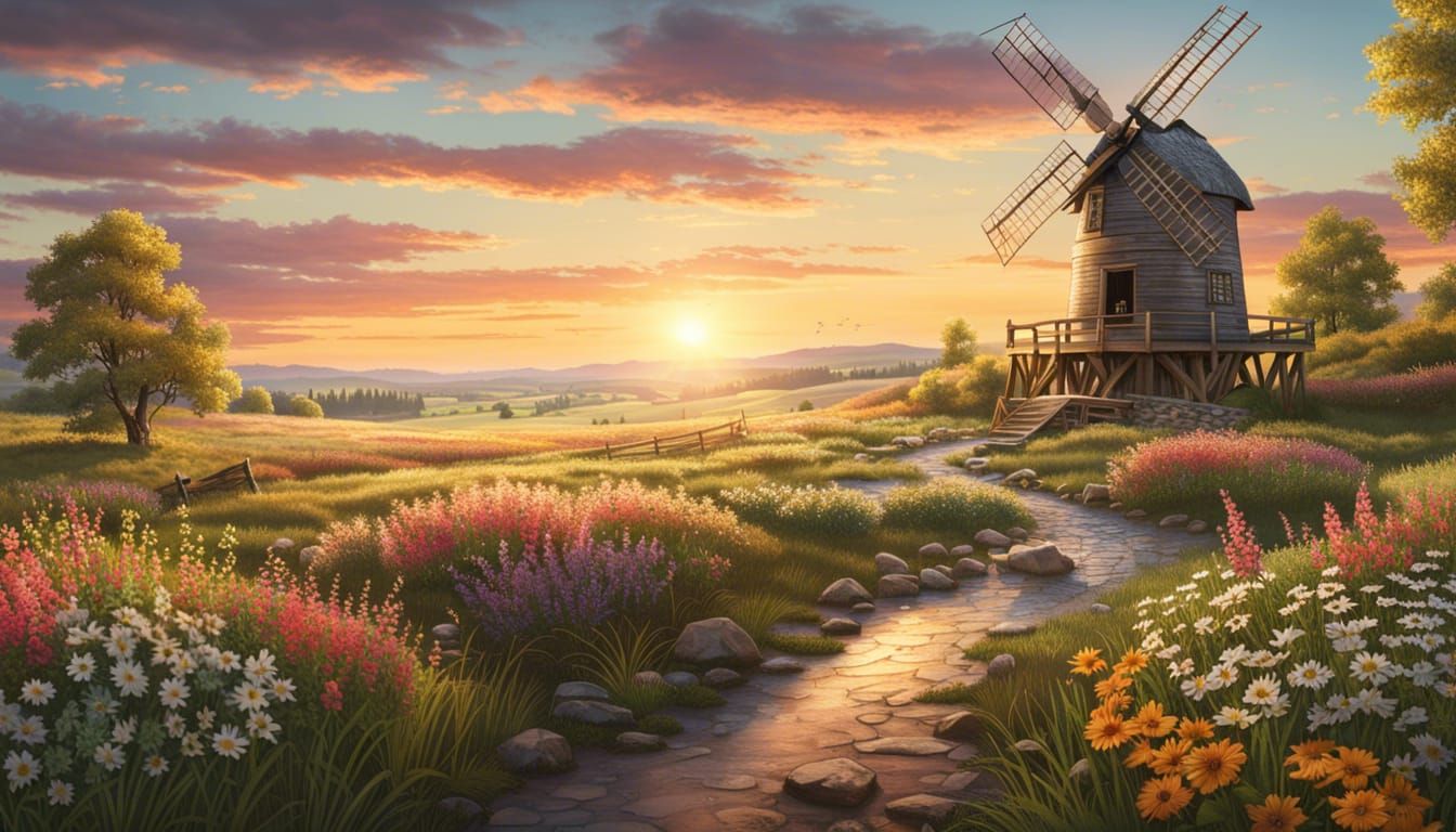Windmill in the countryside  by @proofman