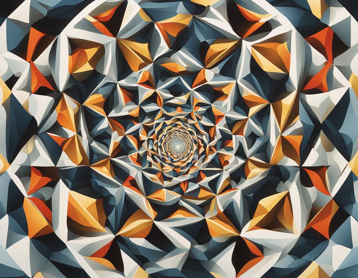 trompe l'oeil anamorphism pentadimensional hyperspatial cale...