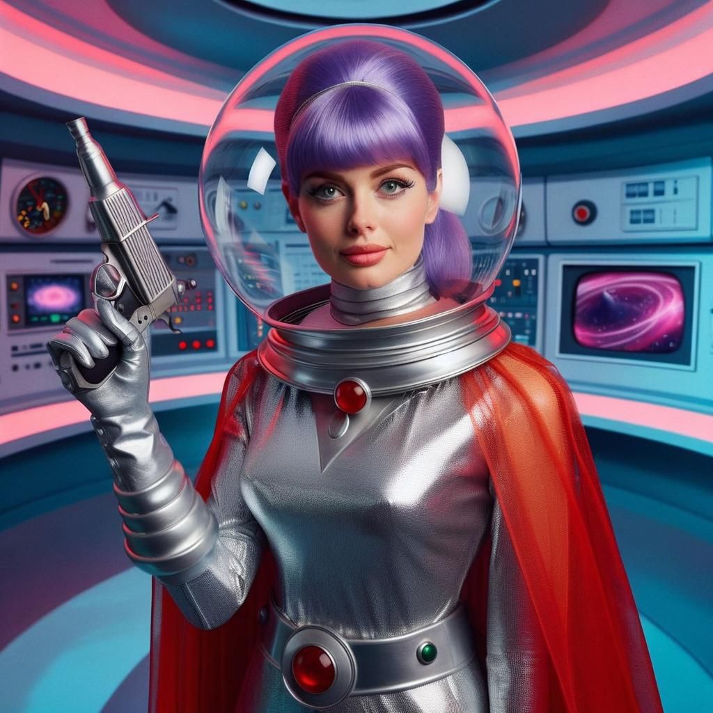 Retro Space Gal - AI Generated Artwork - NightCafe Creator