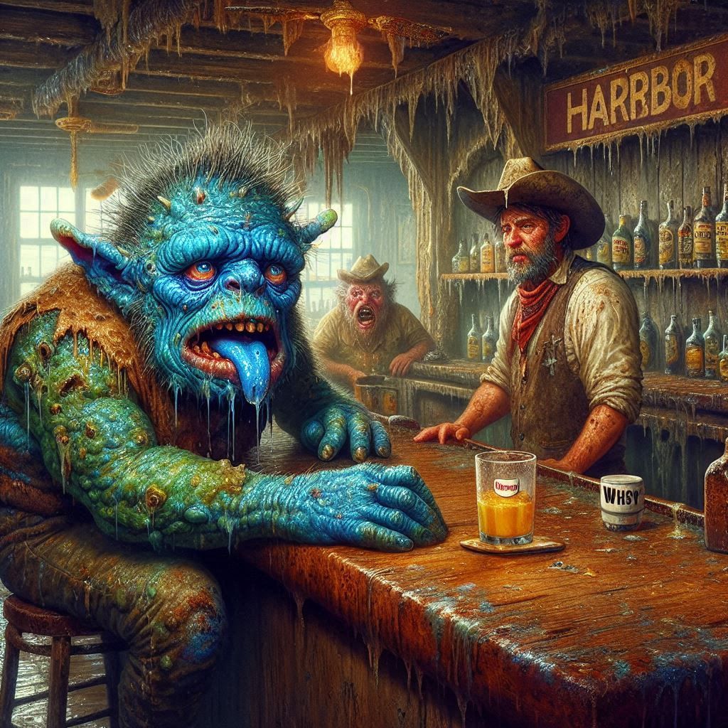 The last sip in the harbour shadow