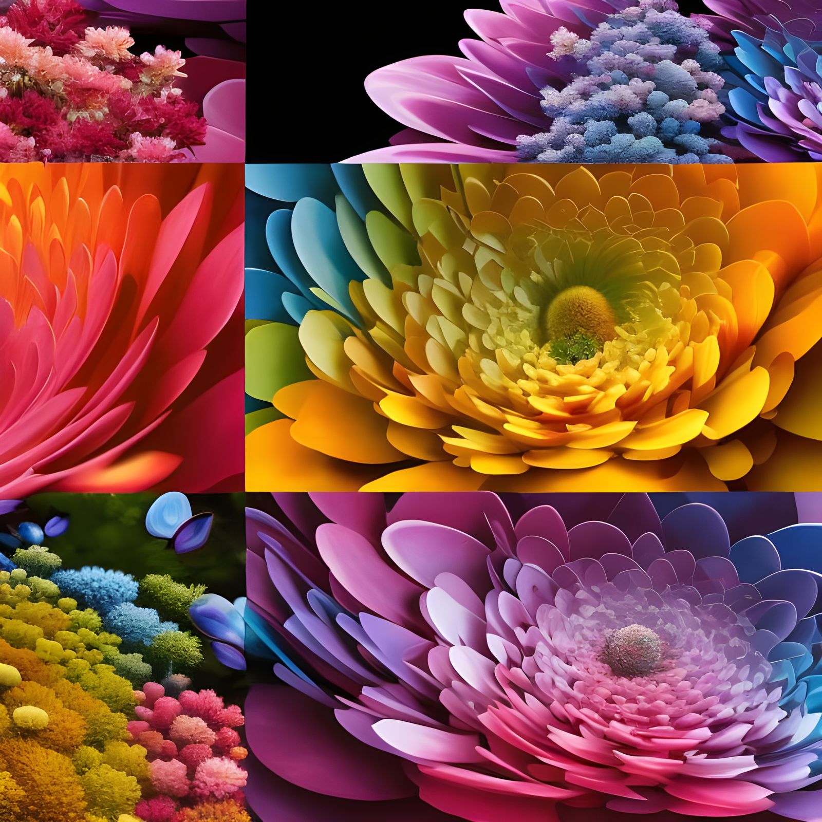 Rainbow Colors Collage - AI Generated Artwork - NightCafe Creator