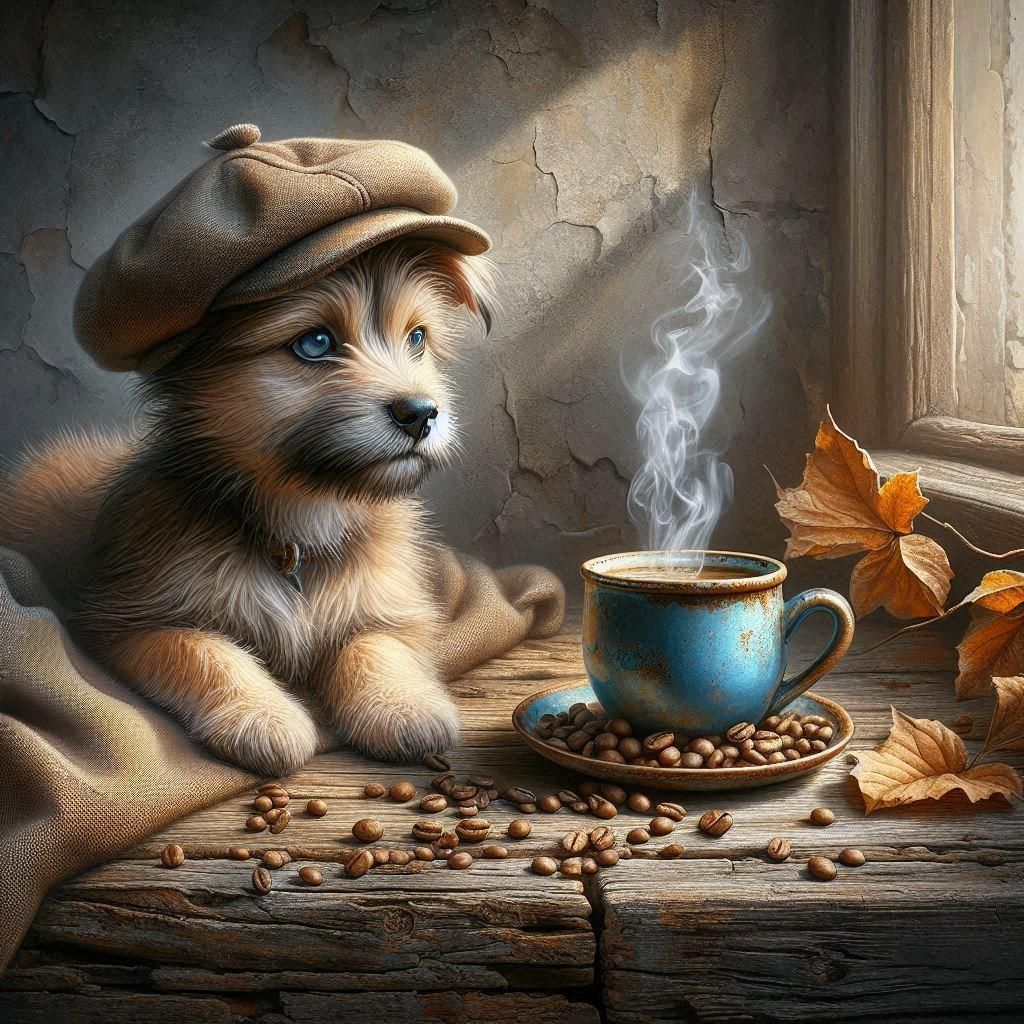 Do you wanna drink some coffee with me? 😜🐶🐶