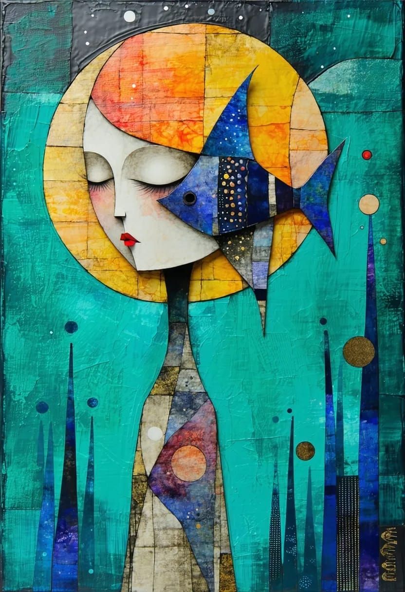 "Puffer Fish and Girl"