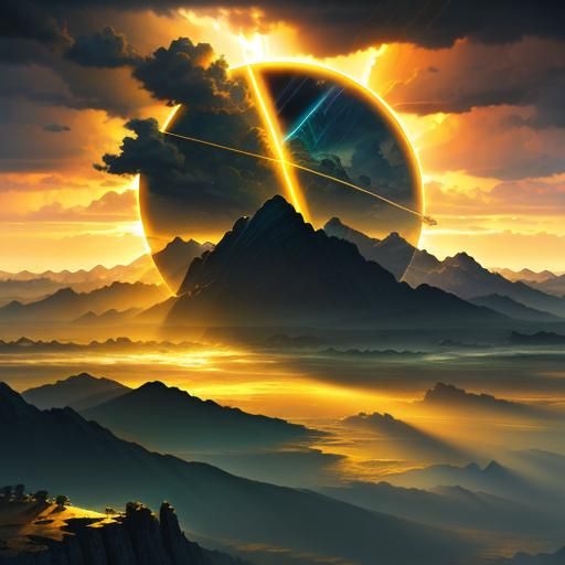 futuristic landscape hyperdetailed matte background photorea...