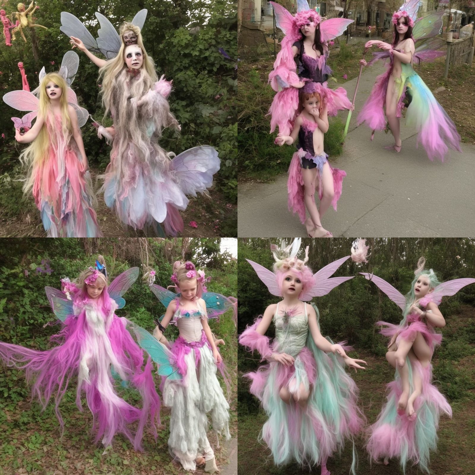 Little beautiful scary fairy in town