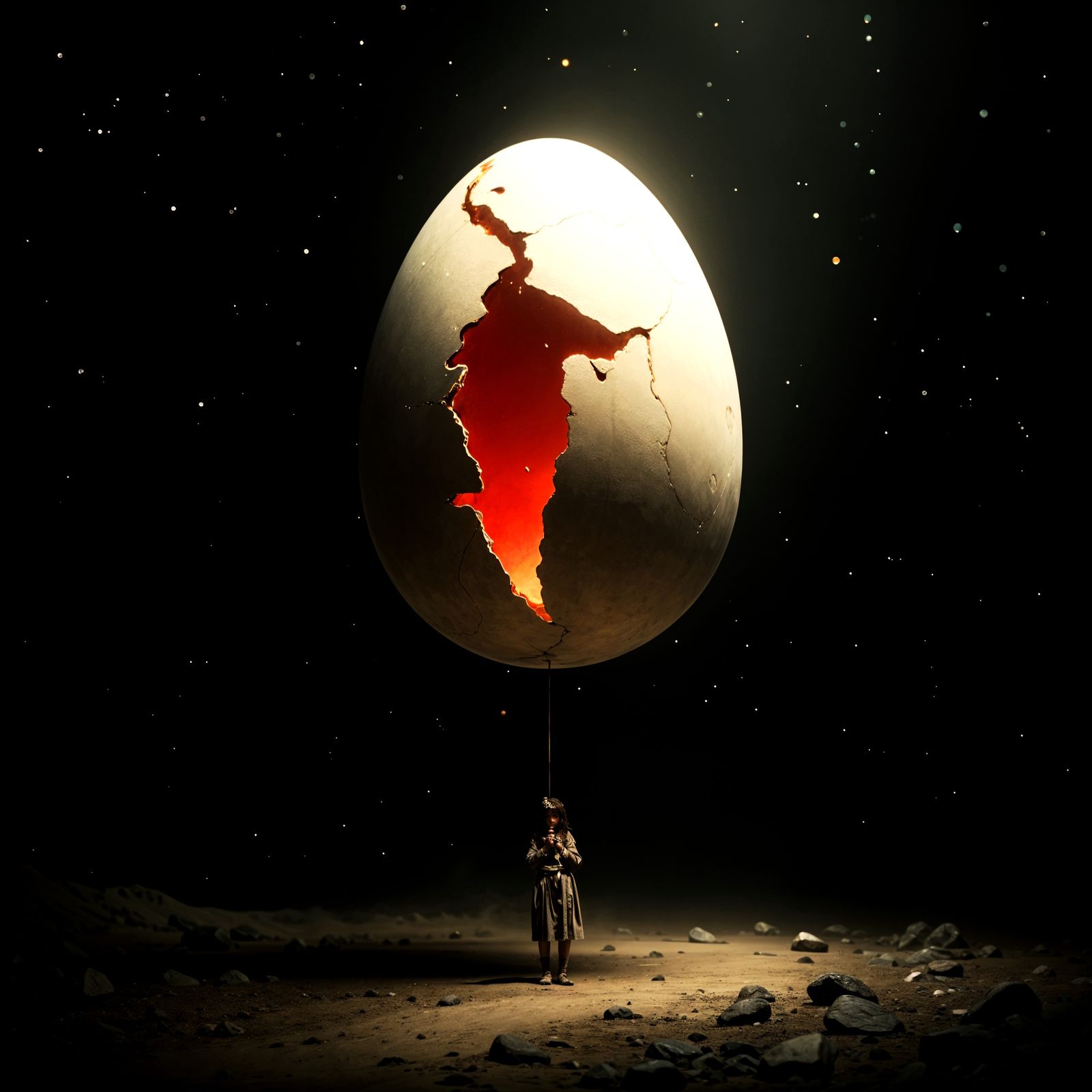 Cracked Piece of Protein