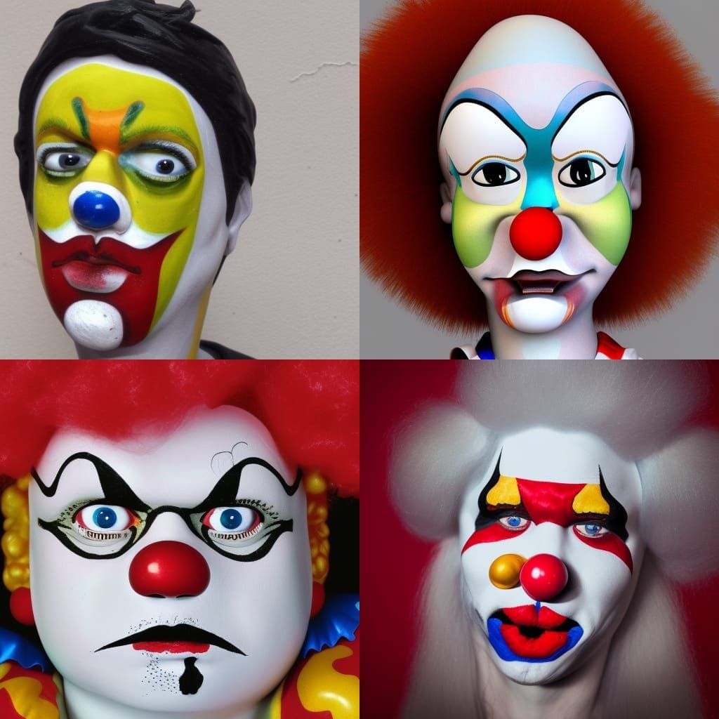 Clowns, - AI Generated Artwork - NightCafe Creator