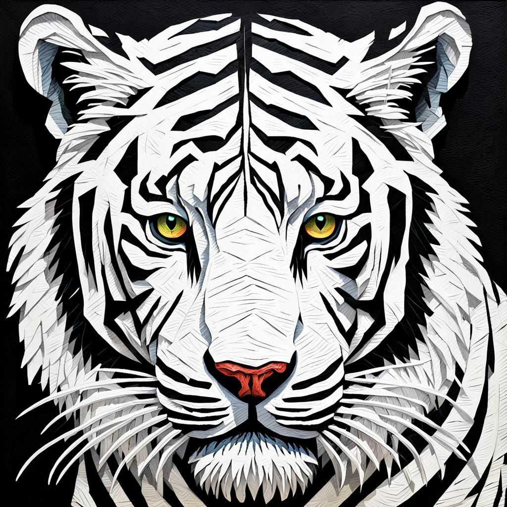 Paper white tiger