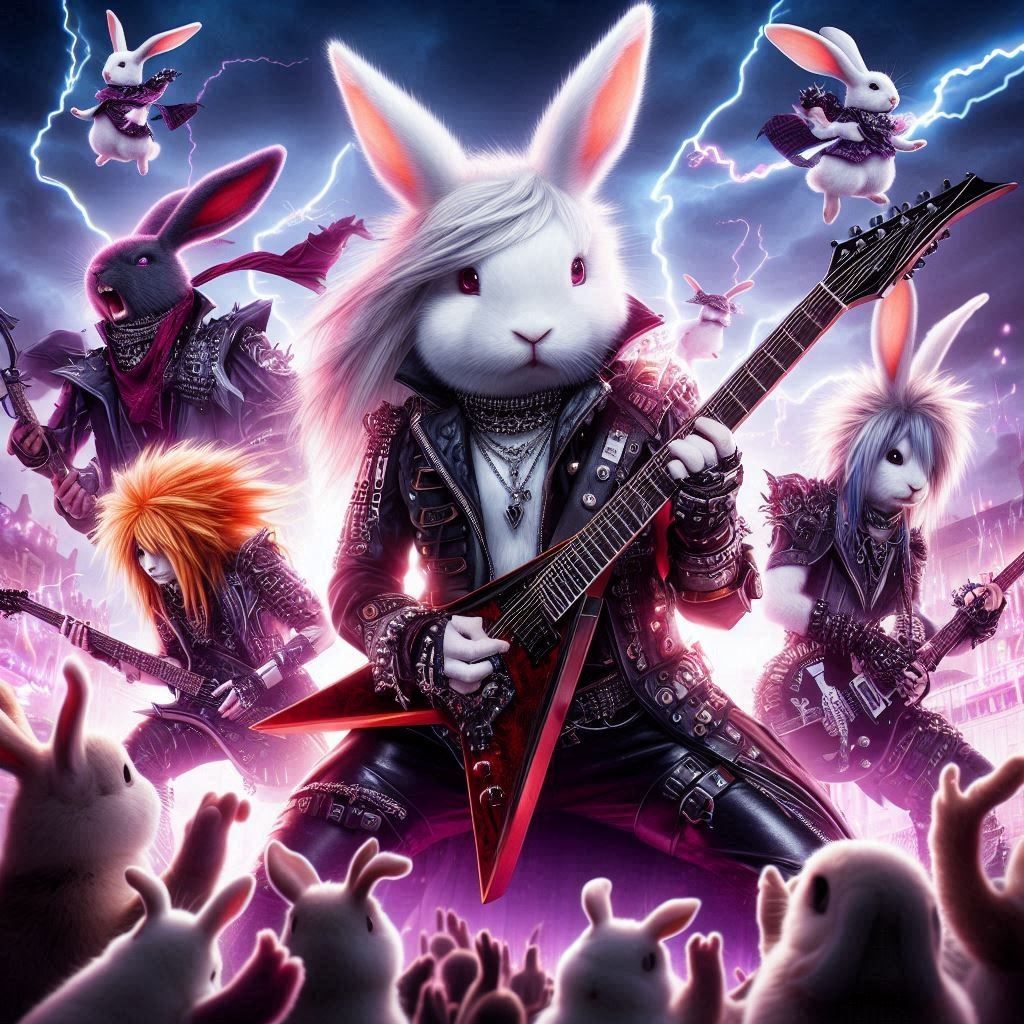 The Bun Buns, Visual Kei Style  by @zephyrael