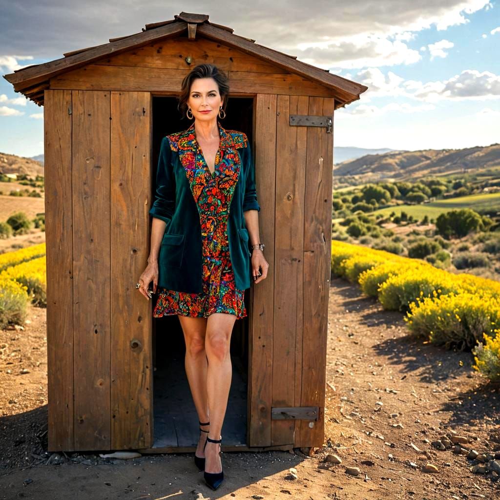 Expressive Portrait of a Charming 40-Year-Old Woman