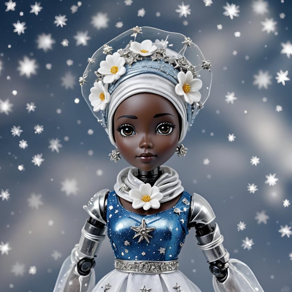Floral Cyborg-Elf Glass-Figurine #224