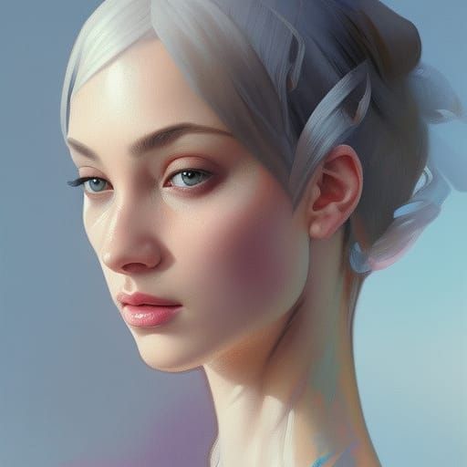 Detailed Portrait of a Woman in Trending Art Style