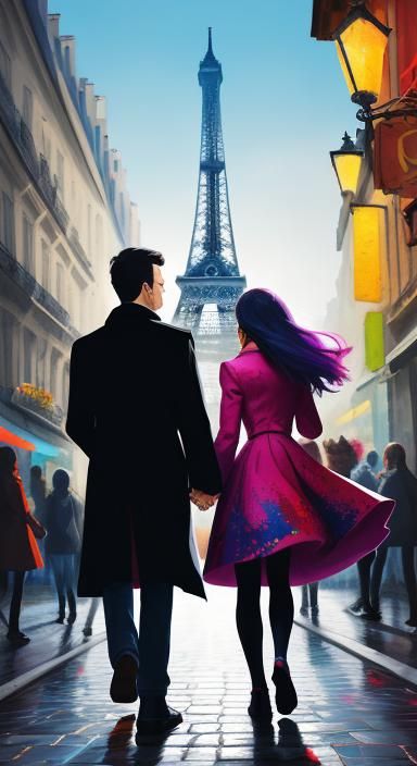 Create a picture perfect illustration colorful deep brushstr...