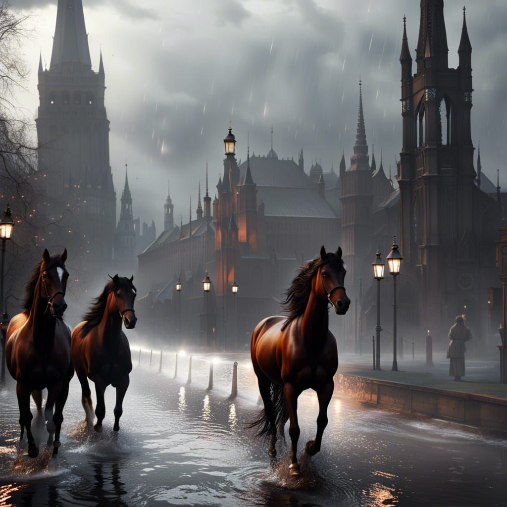 Horses - AI Generated Artwork - NightCafe Creator