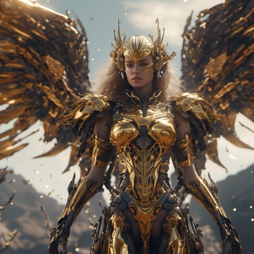 <lora:NC Hyperreal:1.0> Warrior angels female in the sky ami...