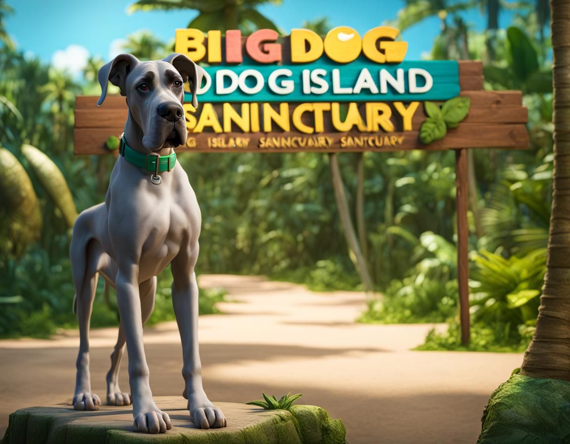 Big Dog Island Sanctuary I - AI Generated Artwork - NightCafe Creator