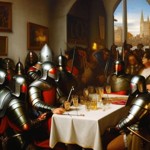 Medieval Knights in a Pub