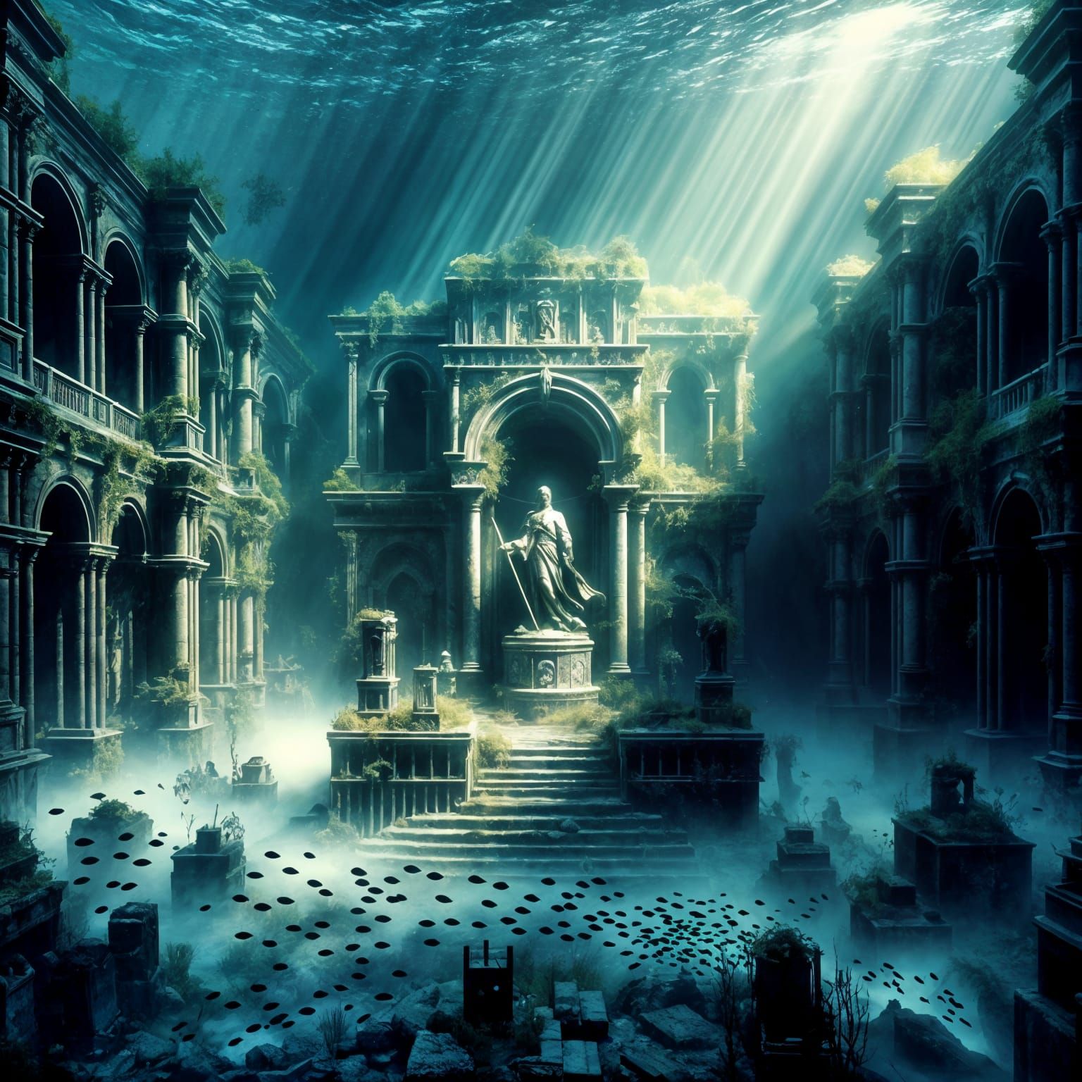 Ancient civilization trapped in time by the water   by @Ionafey