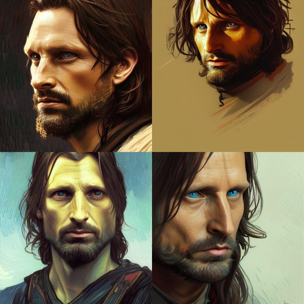 Aragorn painted by Van Gogh