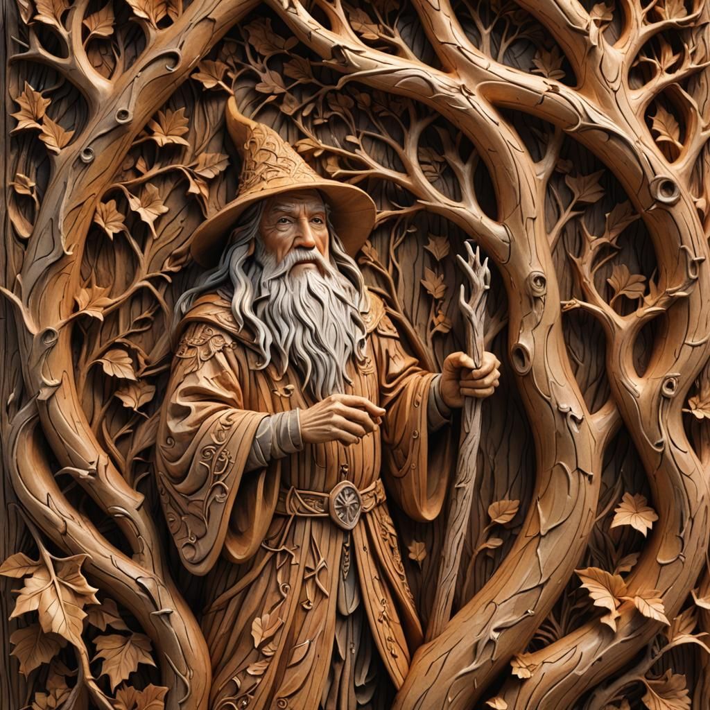 Wood carving  by @Mangochango