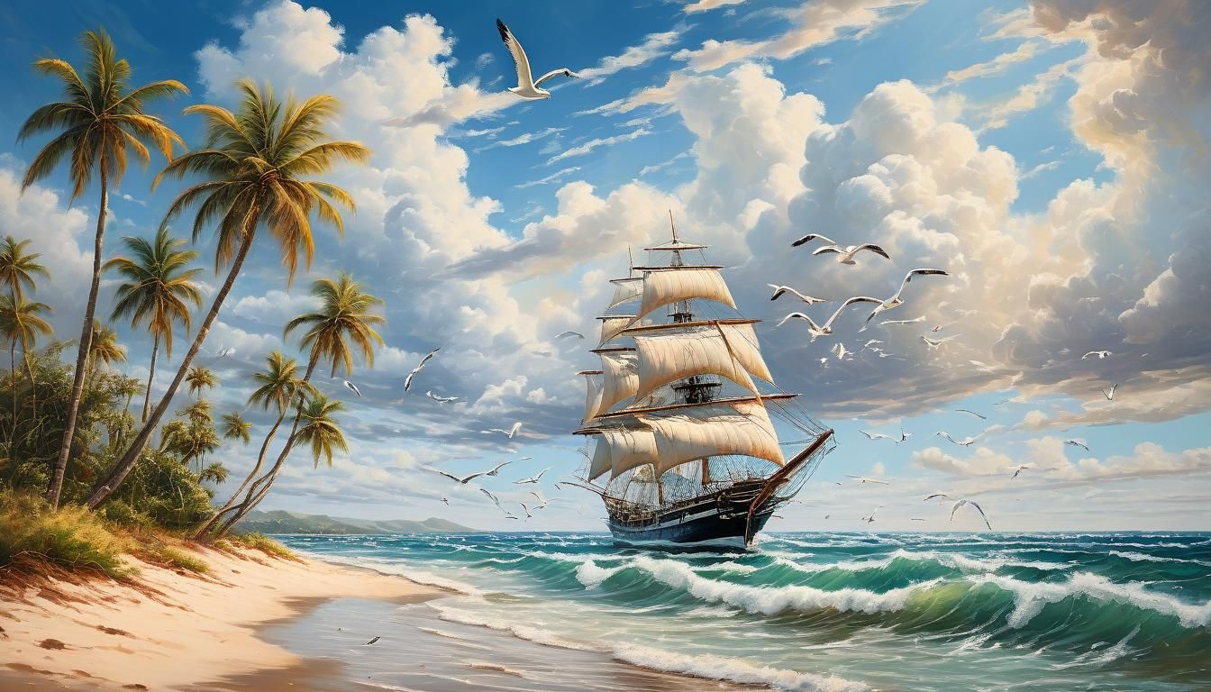 Caribbean beach  by @Montana Deroble