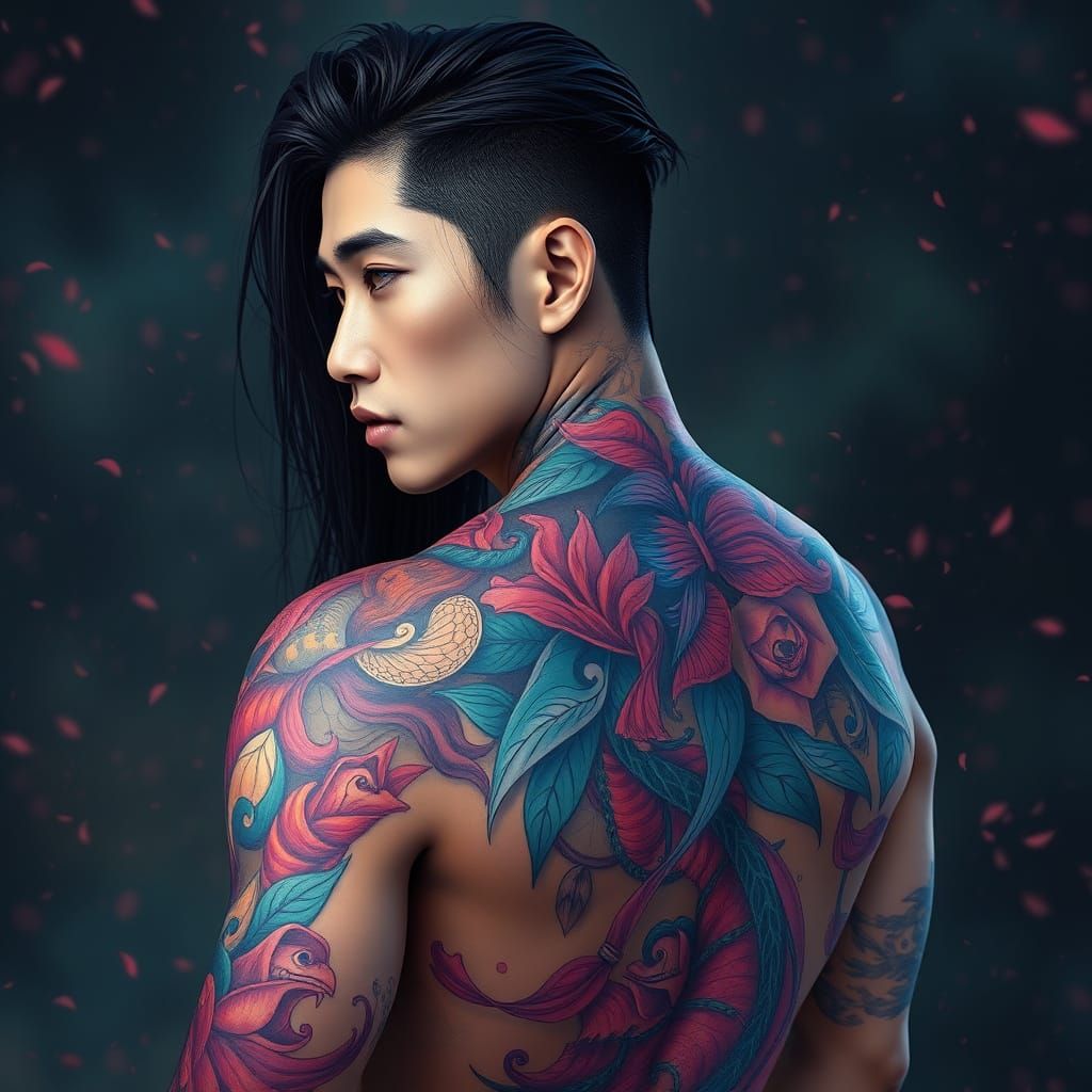Tattooed Man  by @zephyrael