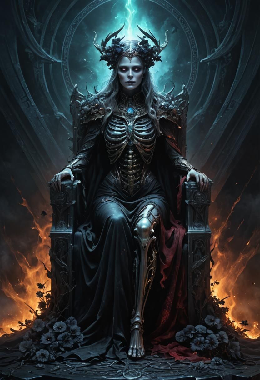 Hel, Norse Goddess of the Underworld  by @somniamea
