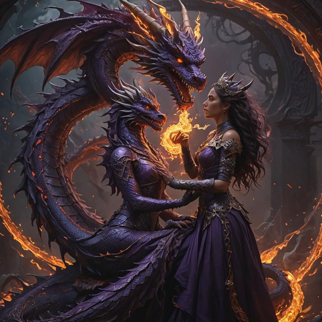 Royal Fire Dragon Queen in Dramatic Flame