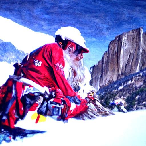 Alex honnold dressed as Santa clause
