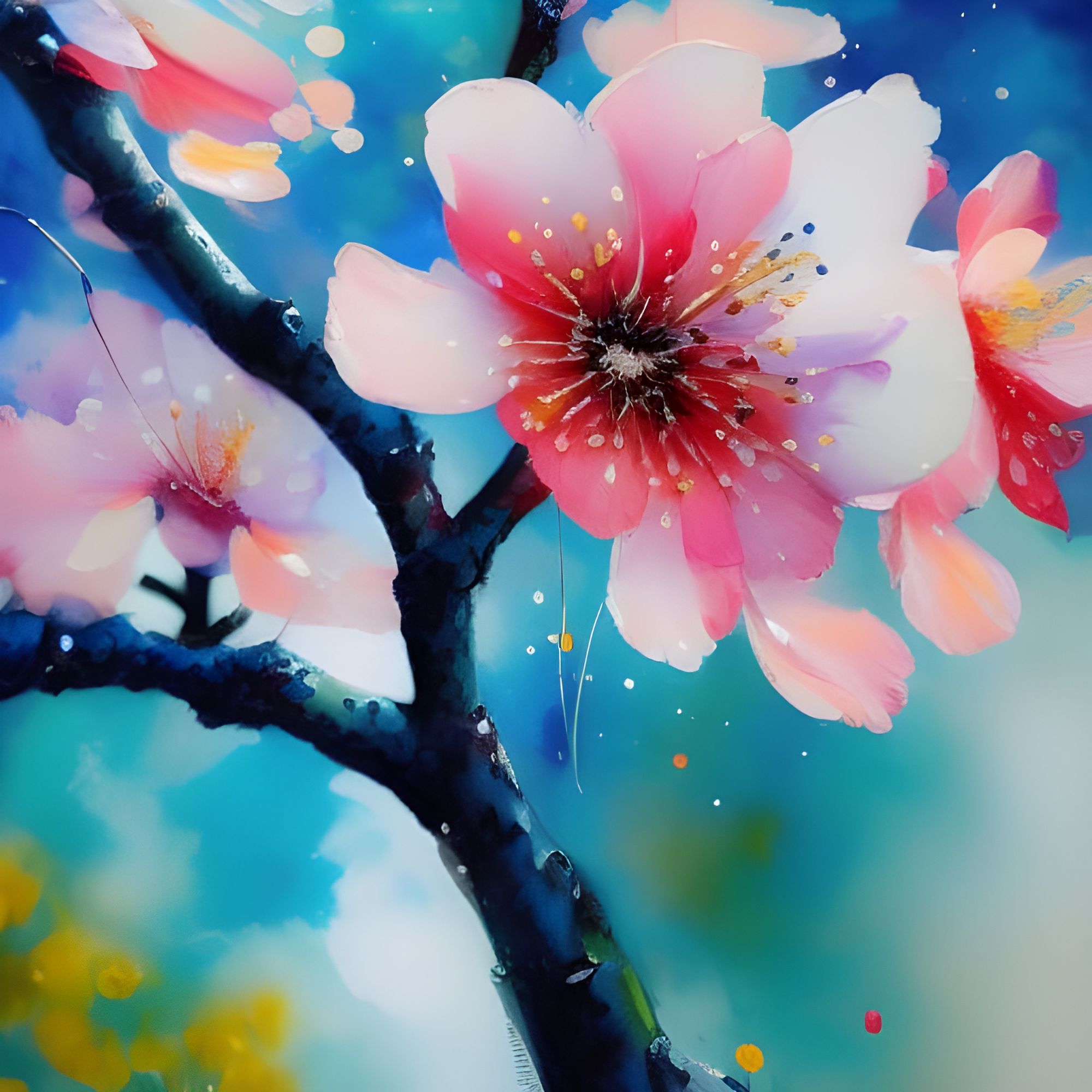 Painterly Blossom - AI Generated Artwork - NightCafe Creator