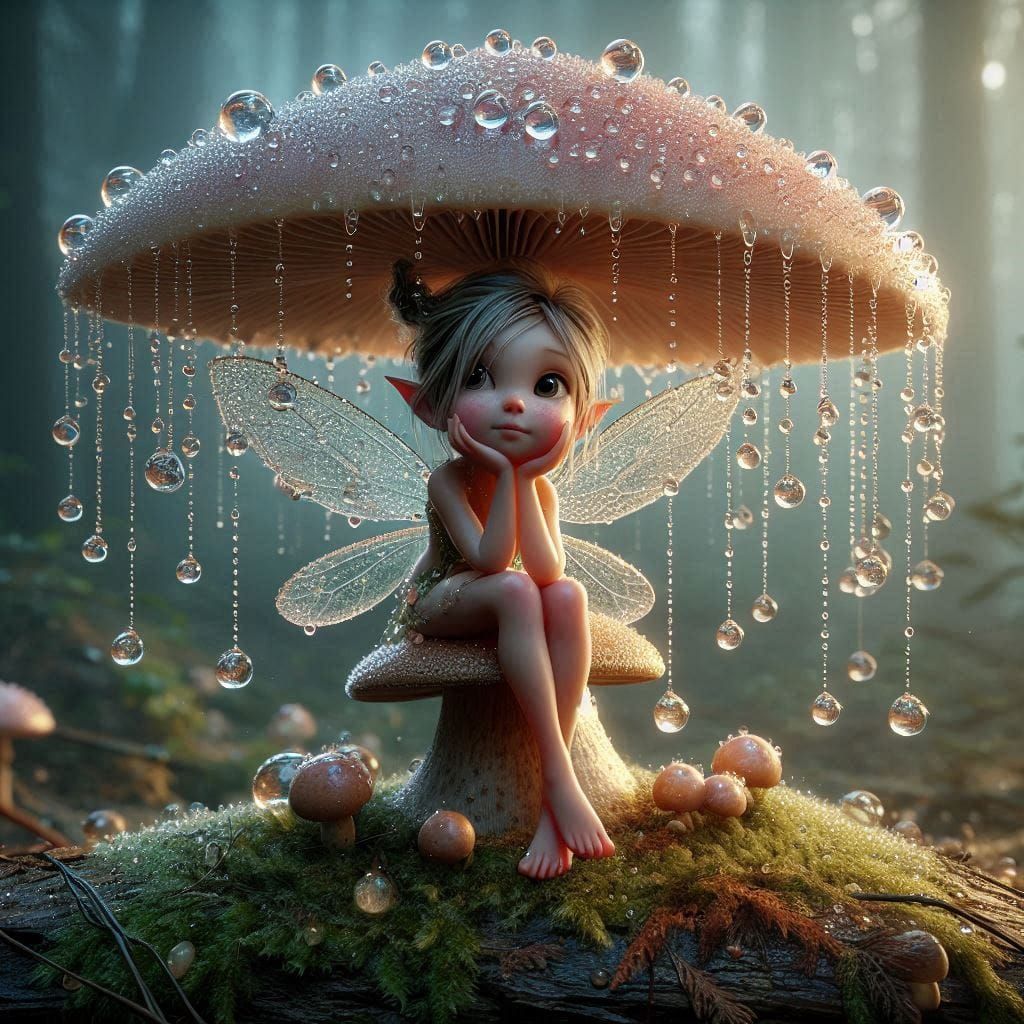 Dewdrop Mushroom Fairy
