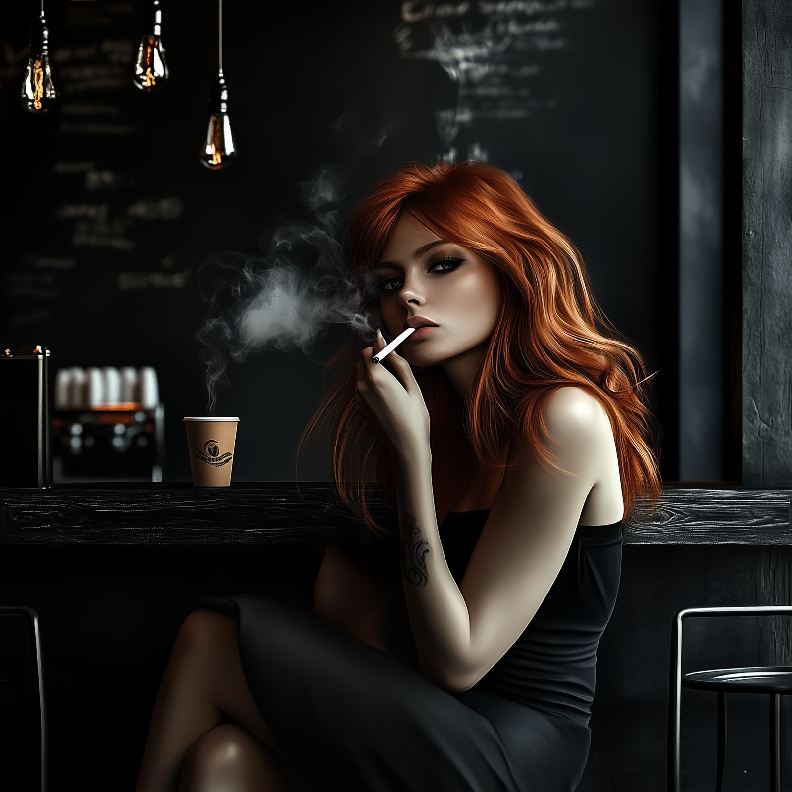 Emma, Coffee, and Cigarette