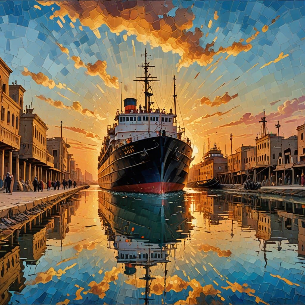 Suez canal   by @Yiu