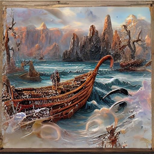 Mythical Pumpkin in H.R. Giger Gothic Style