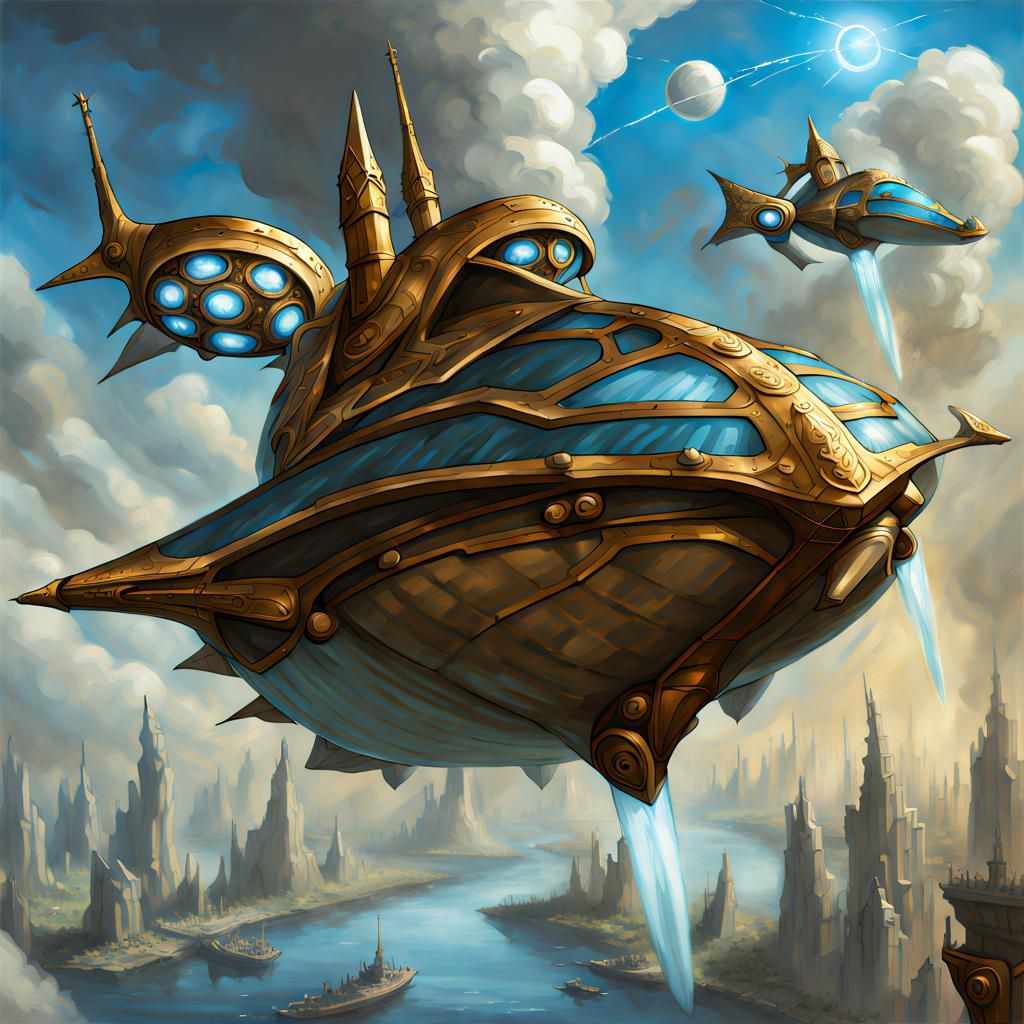 Thran Airship - AI Generated Artwork - NightCafe Creator