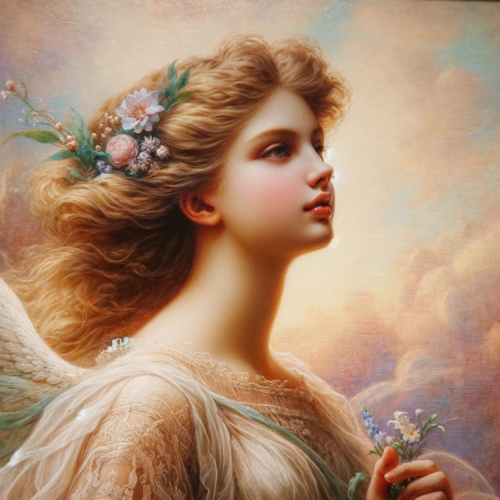 An oil painting of a fictional woman named Seraphina, captur...