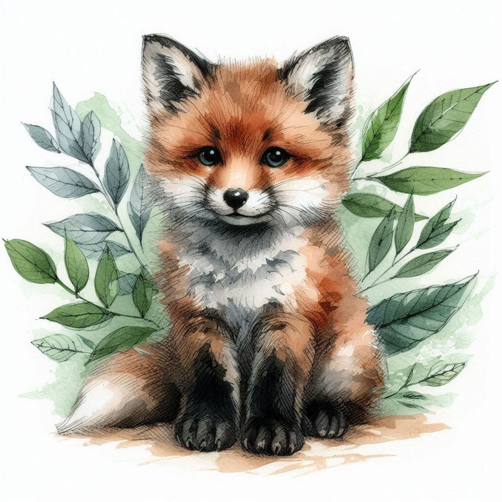 Rough watercolor sketch