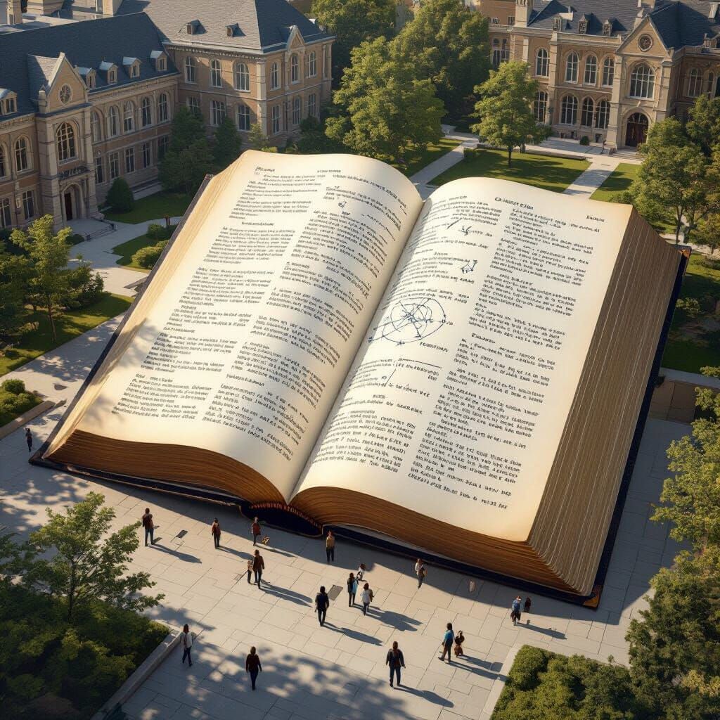 Colossal Book at University's Campus