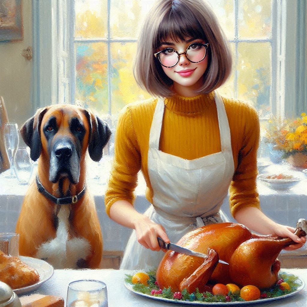 Velma and Scooby wish all in the US a "Happy Thanksgiving!"