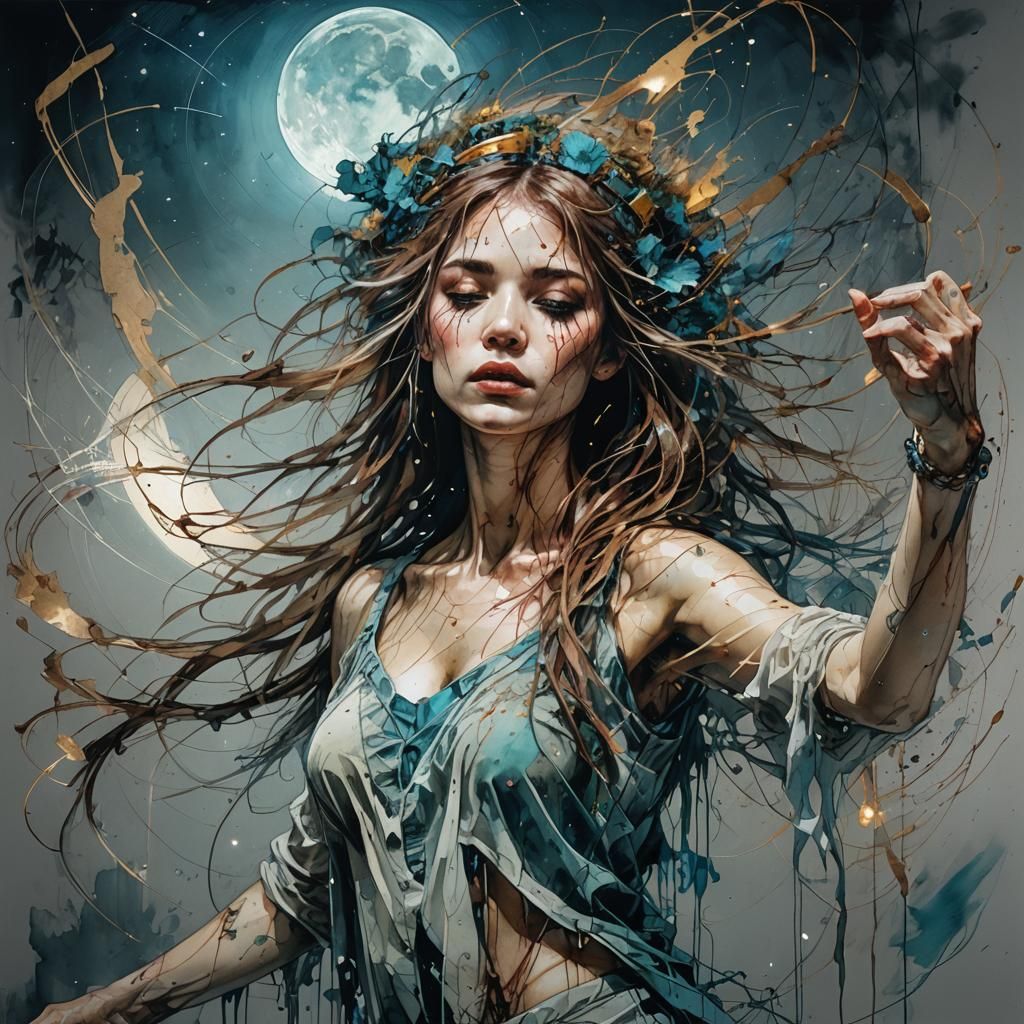 Dancing with her ghost