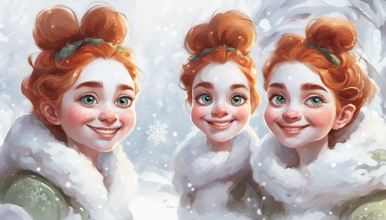 Three girls, triplets - AI Generated Artwork - NightCafe Creator